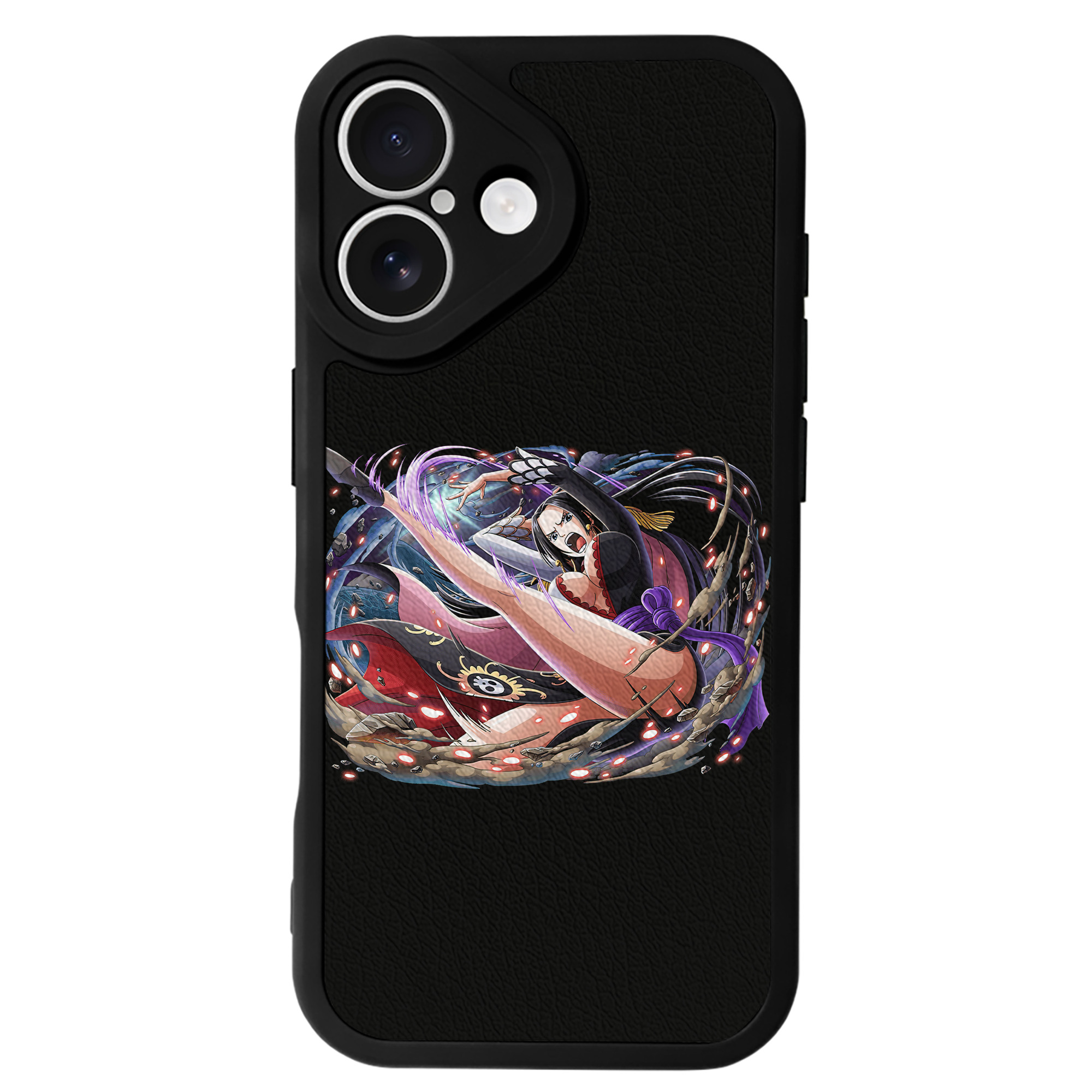 （画像用） ワンピース ボア・ハンコック ONE PIECE Boa·Hancock 【iPhone 16シリーズ対応】シリコンスマホケース（レザー調） 材質：シリコン